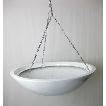 Gloss White Fibreglass Hanging Basket